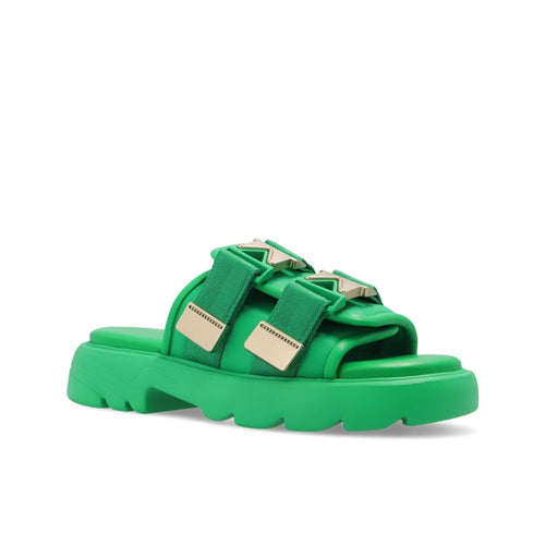 Bottega Veneta Bicolor-Nylon-Pantoletten