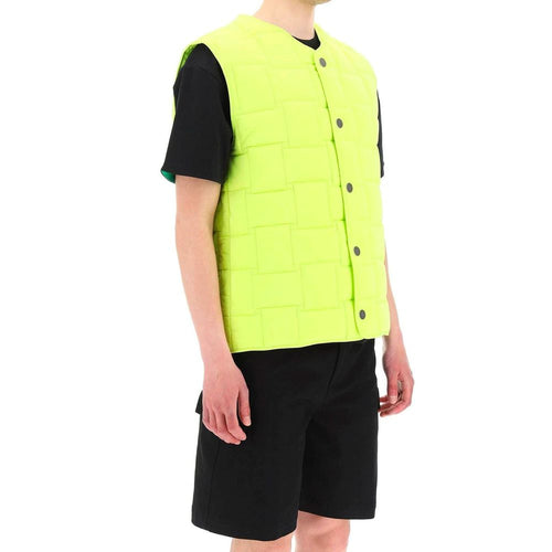Bottega Veneta Zweifarbige ärmellose Jacke aus Polyamid