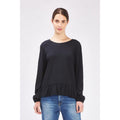 Gas Black Polyester Long Sleeve T-Shirt