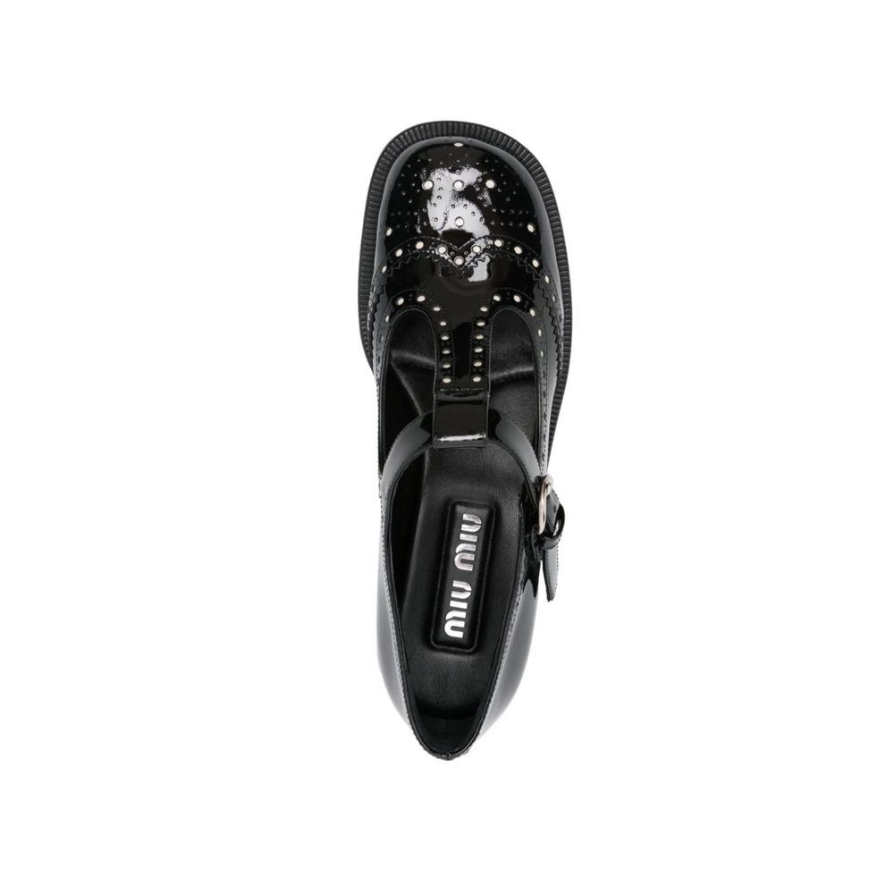 Miu Miu Black Calfskin Shoes