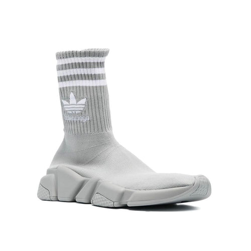 BALENCIAGA X ADIDAS Graue Nylon-Sportsneaker