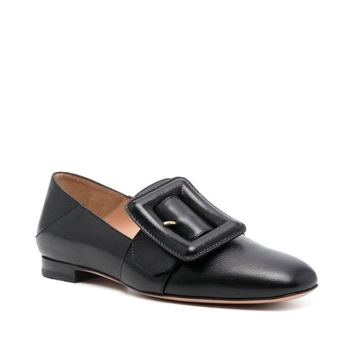 Bally Slipper aus schwarzem Kalbsleder