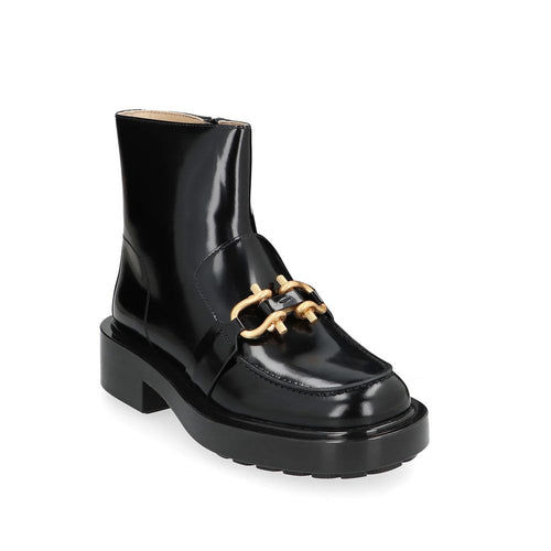 Bottega Veneta Schwarze Ankle Boots aus Kalbsleder