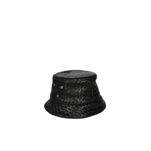 Bottega Veneta Schwarzer Lammleder-Fischerhut