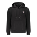 Guess Jeans Black Cotton Men Sweatshirt Slim Fit Hooded