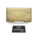 Chanel Gold Tone Caviar Leather Bifold Wallet