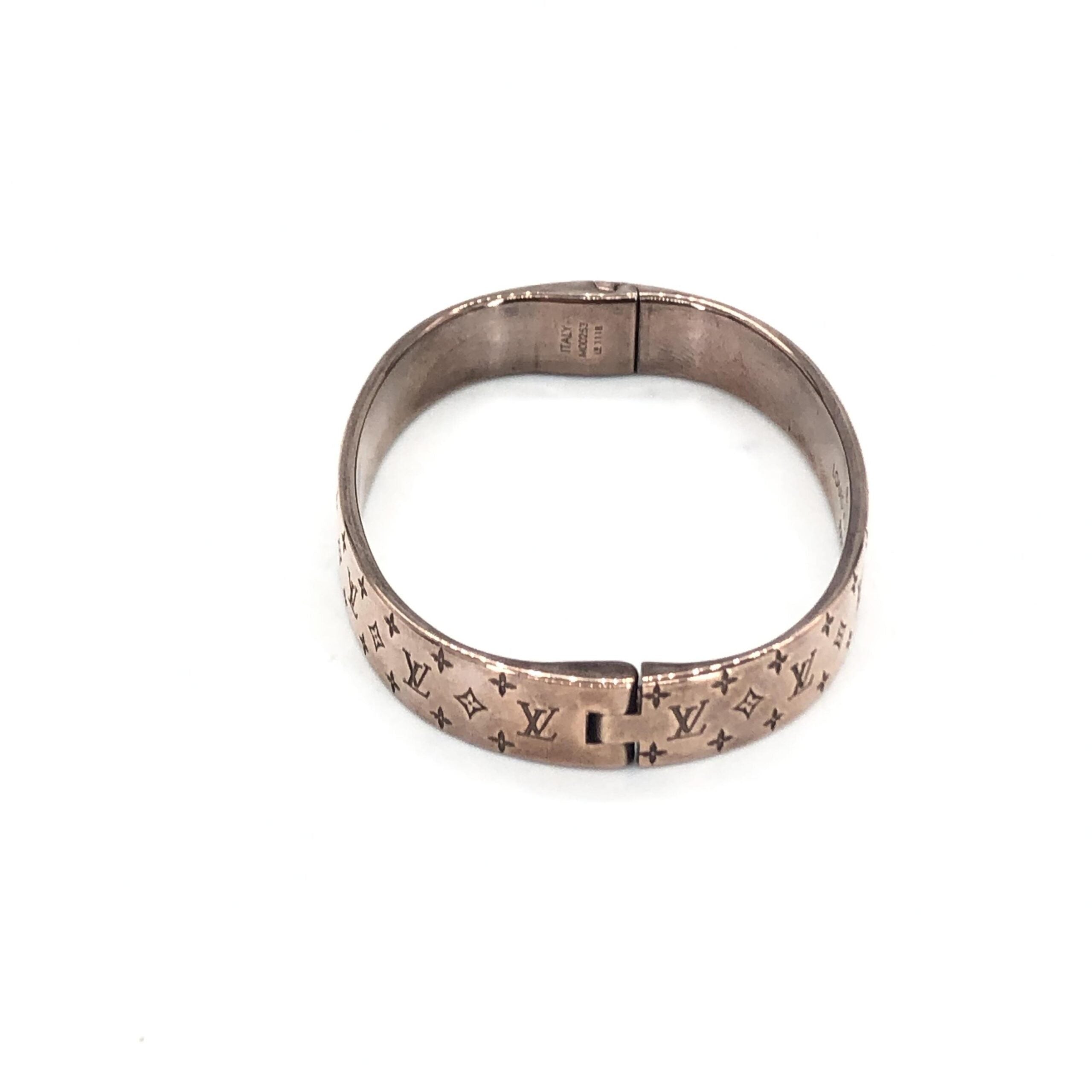 Louis Vuitton Nanogram Cuff Bangle/Plated