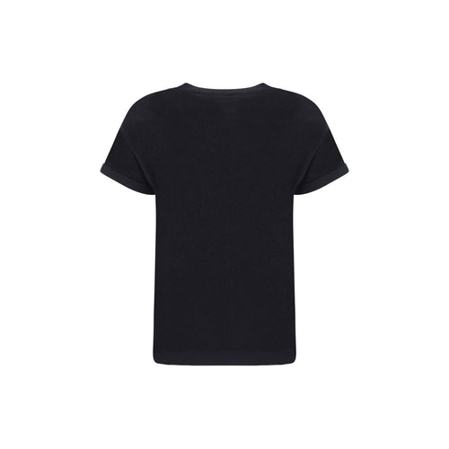 Brunello Cucinelli Schwarzes Nylon-T-Shirt