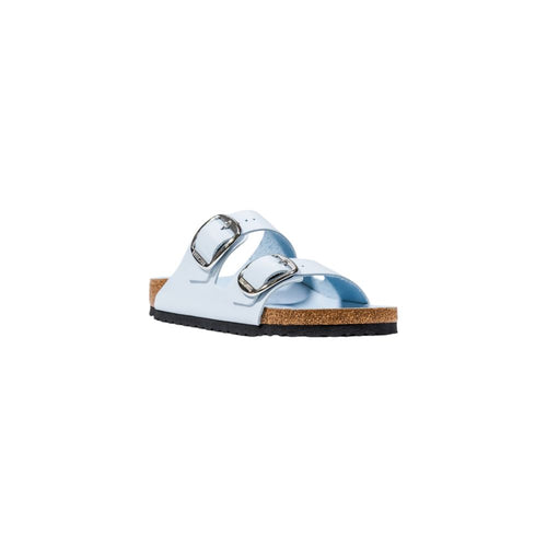 Birkenstock Pantoletten aus blauem Kunstleder