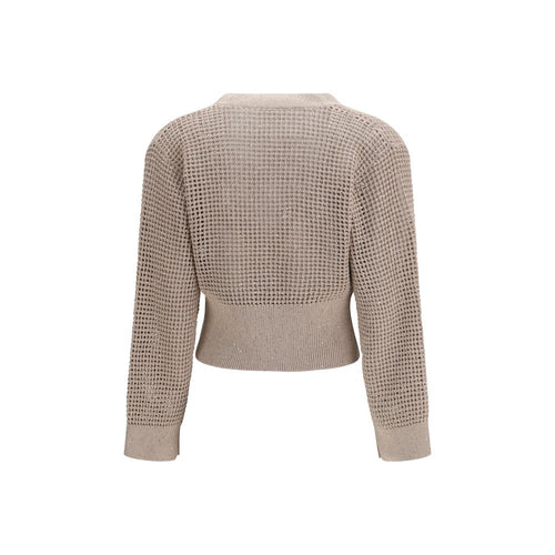 Brunello Cucinelli Beigefarbener Cardigan aus Baumwolle