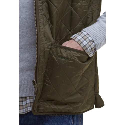 Barbour grüne ärmellose Jacke aus Polyamid