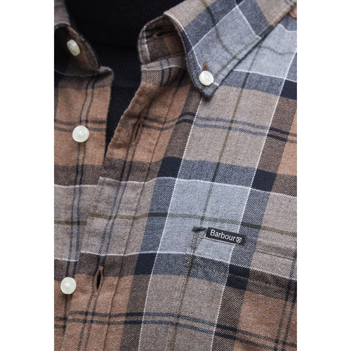 Barbour Beige Baumwollhemd gemustert