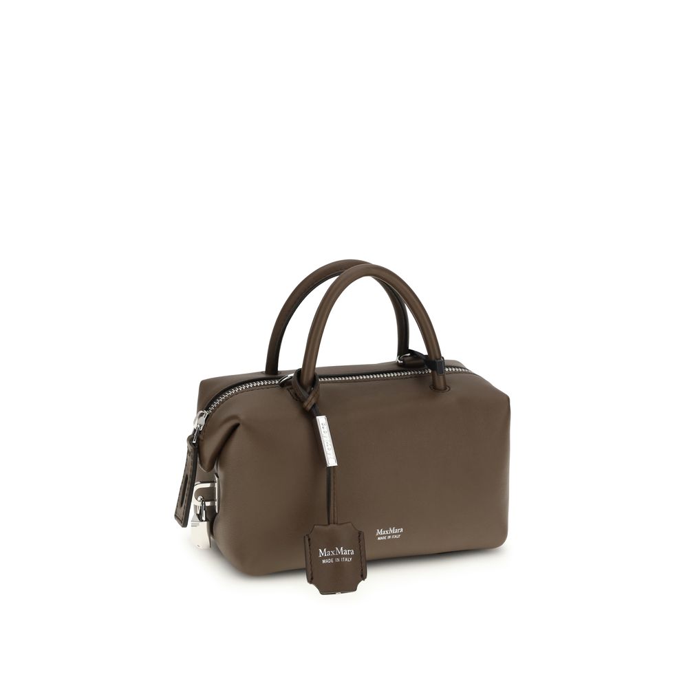 Max Mara Brown Calf Leather Bos Taurus Scarf