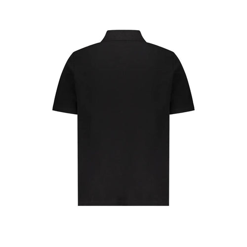 Balmain Poloshirt aus schwarzer Baumwolle