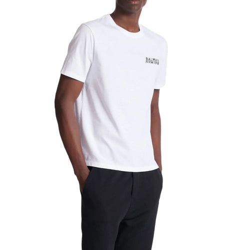 Balmain T-Shirt aus weißer Baumwolle