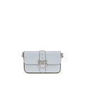 PINKO Blue Calf Leather Bos Taurus Shoulder Bag