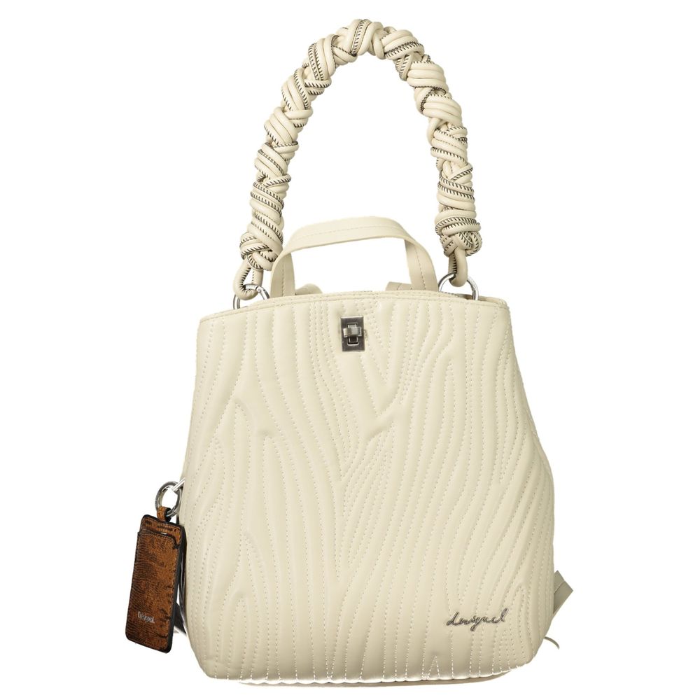 Desigual White Polyethylene Backpack