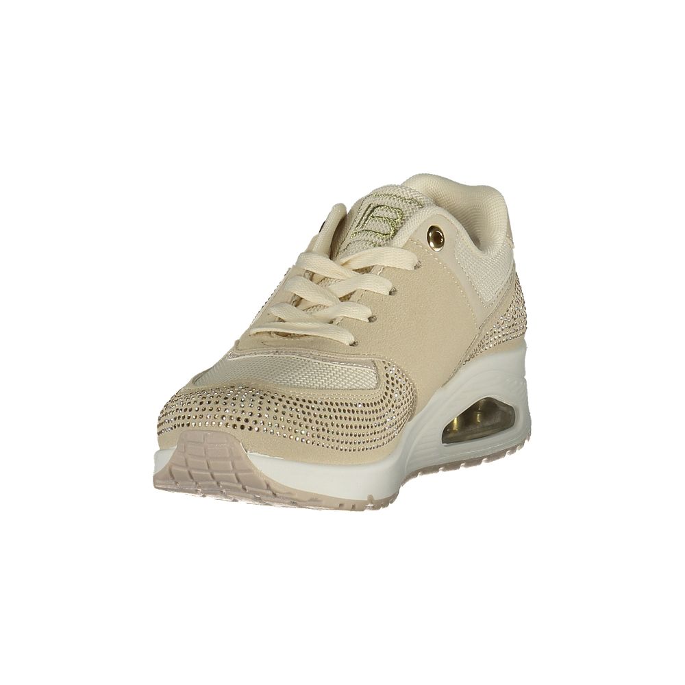 Laura Biagiotti Beige Polyester Athletic Sneakers