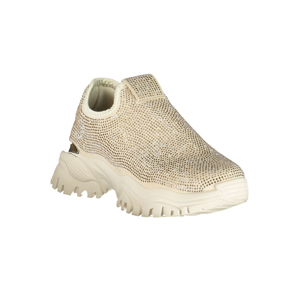 Laura Biagiotti Beige Polyester Chunky Sneakers