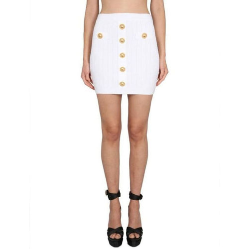 Balmain Weißer Minirock aus Polyester
