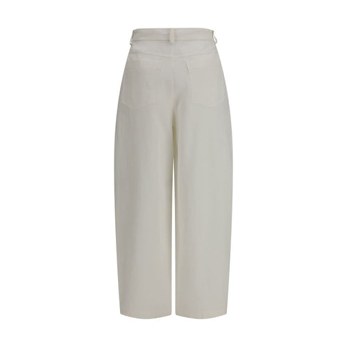 Brunello Cucinelli Beige Seiden Freizeithose