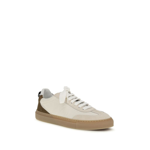 Brunello Cucinelli Beige Kalbsleder Bos Taurus Sneakers