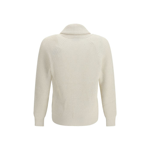 Brunello Cucinelli Beigefarbener Cardigan aus Baumwolle