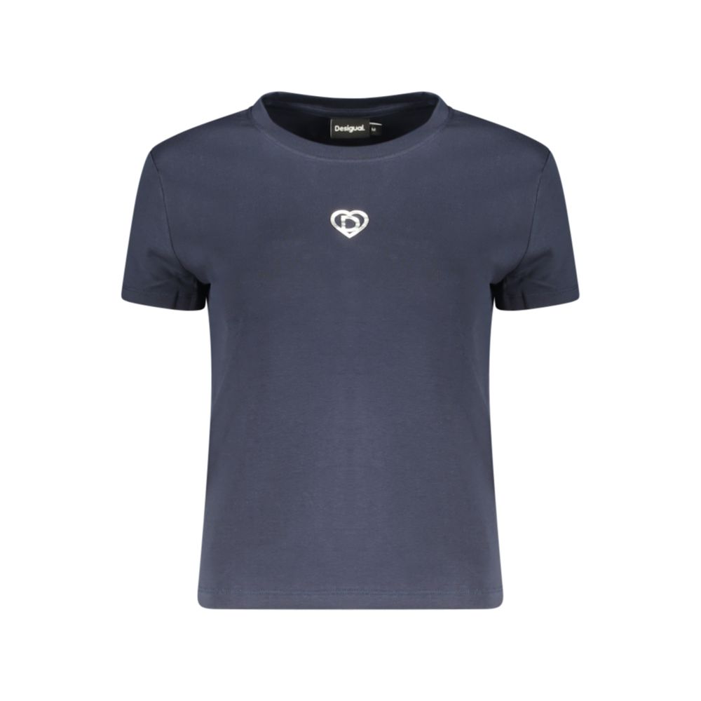 Desigual Blu Cotton Women T-Shirt