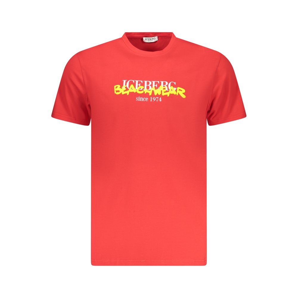 Iceberg Rosso Cotton Men T-Shirt