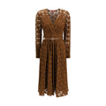 Max Mara Brown Polyamide Cocktail Dress