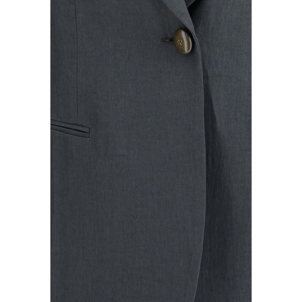 Giorgio Armani Brown Linen Jackets And Coat