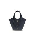 Giorgio Armani Blue Calf Leather Bos Taurus Handbag