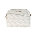 Michael Kors Women'S Back Slip Pocket Signature Canvas Crossbody Bag, Vanilla