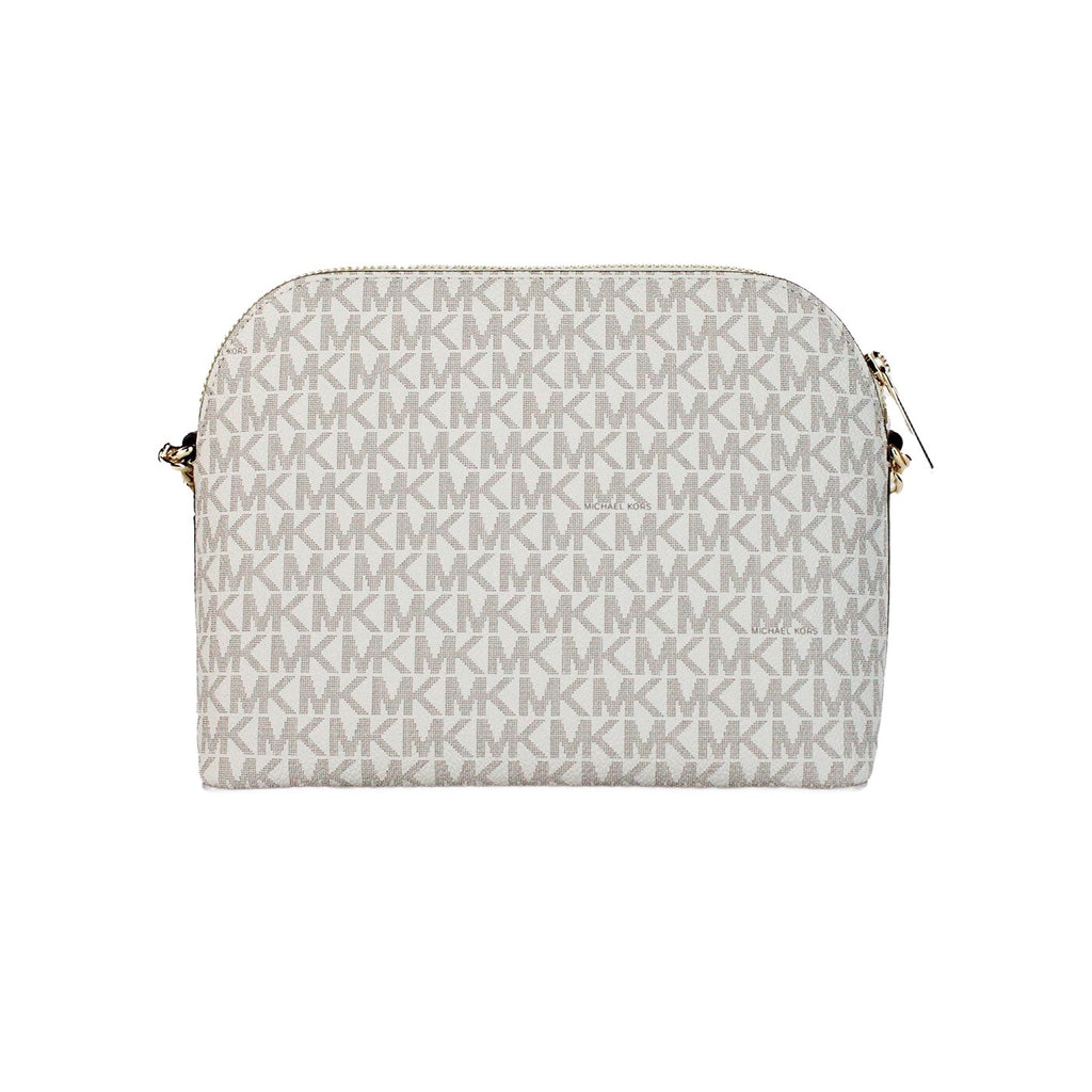 Michael Kors Women'S Back Slip Pocket Signature Canvas Crossbody Bag, Vanilla
