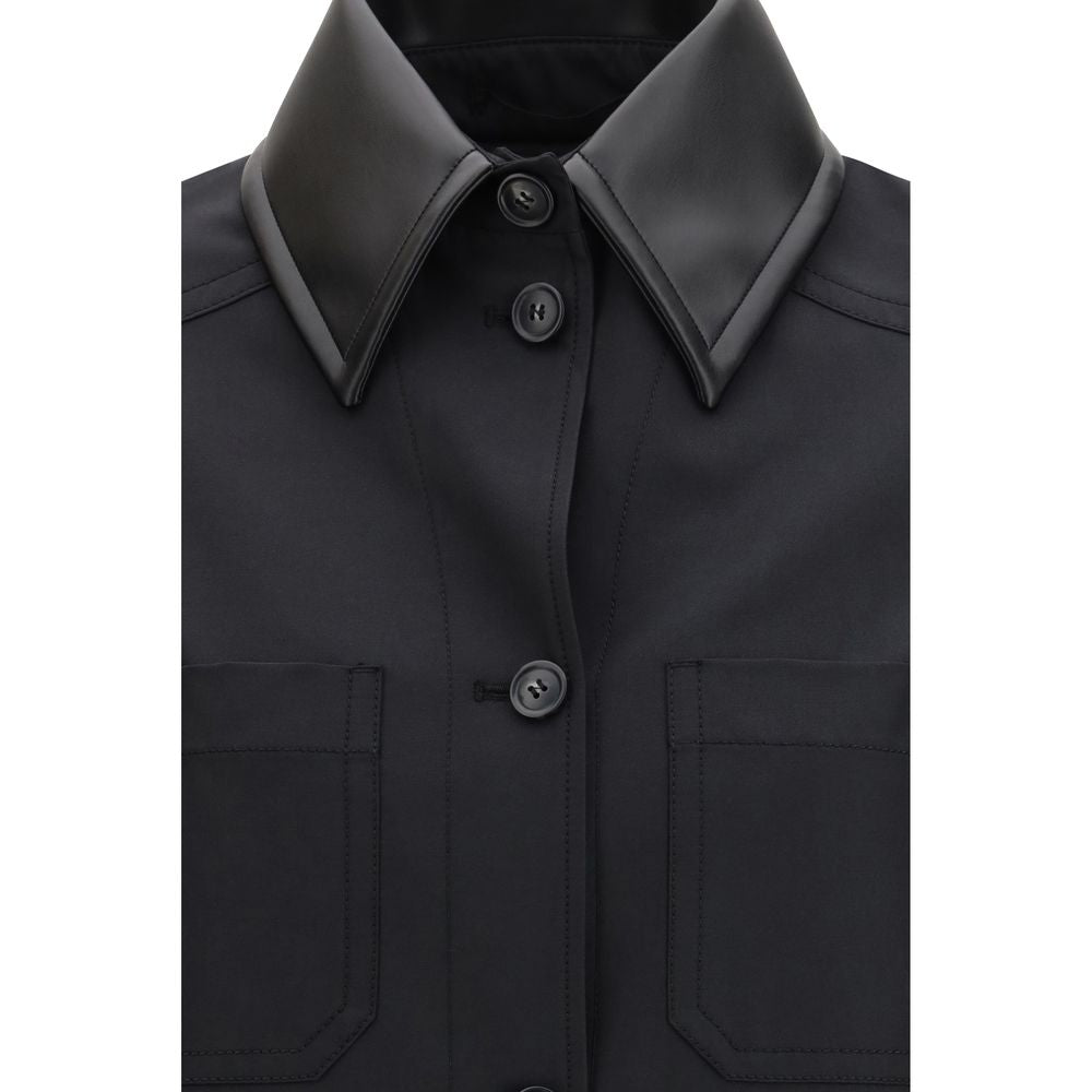 Max Mara Black Polyester Trench Coat