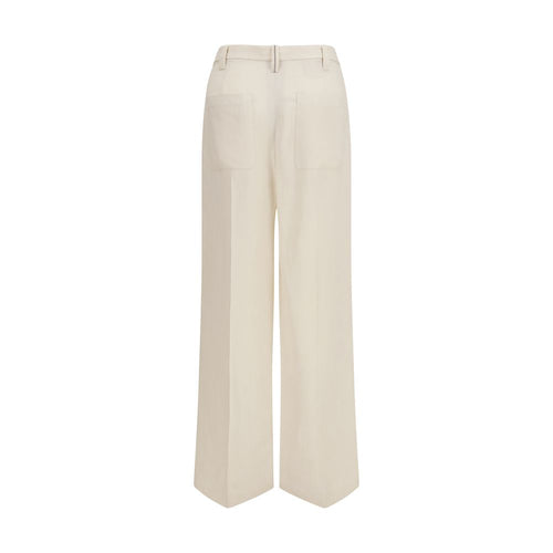 Brunello Cucinelli Beige Viskose Freizeithose