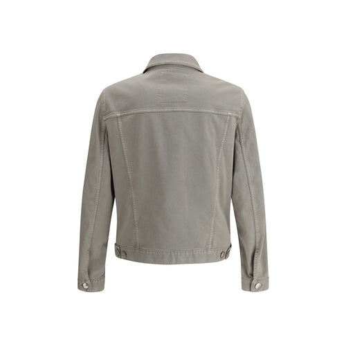 Brunello Cucinelli Bicolor-Jeansjacke aus Baumwolle