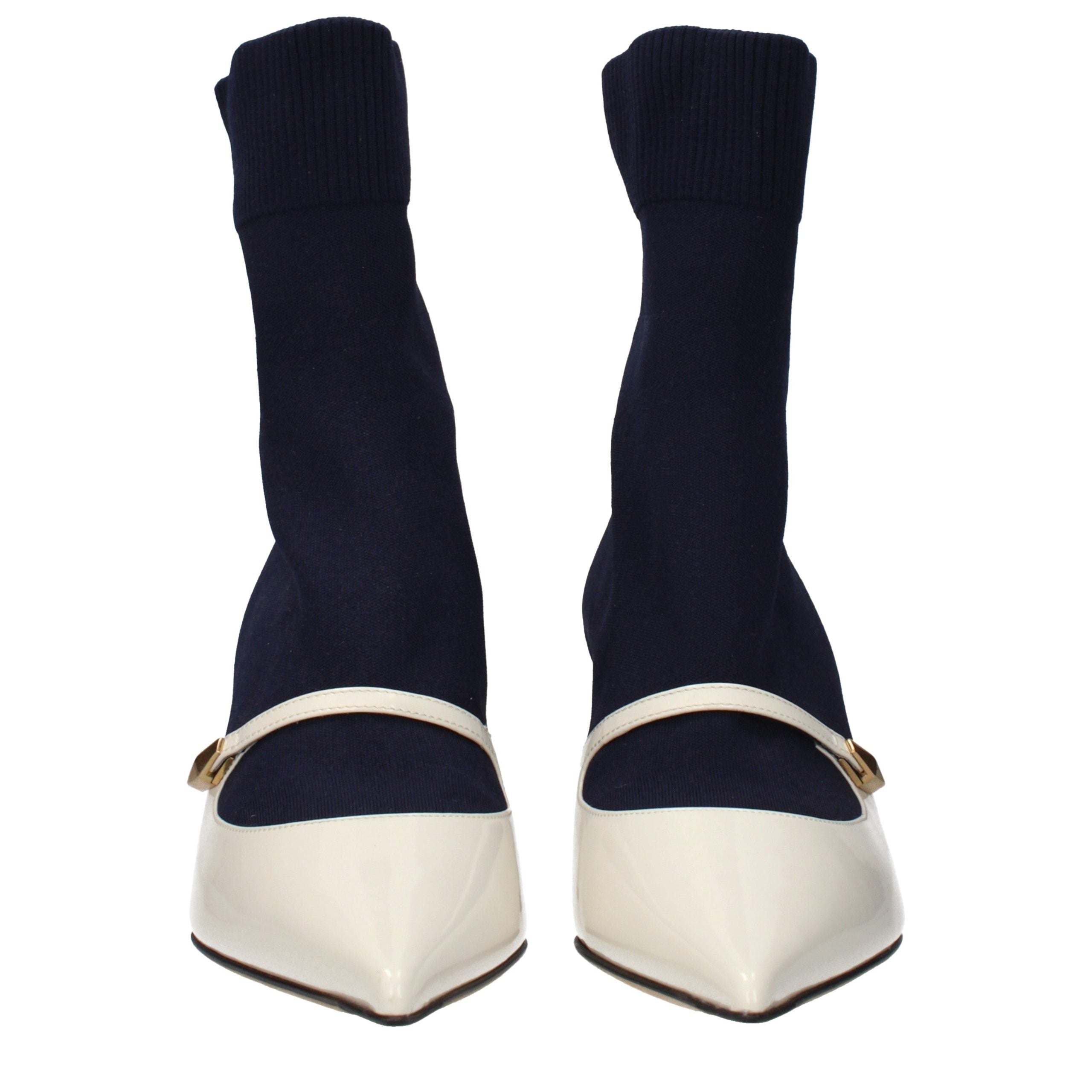 Jimmy Choo Blue Fabric Ankle Boots