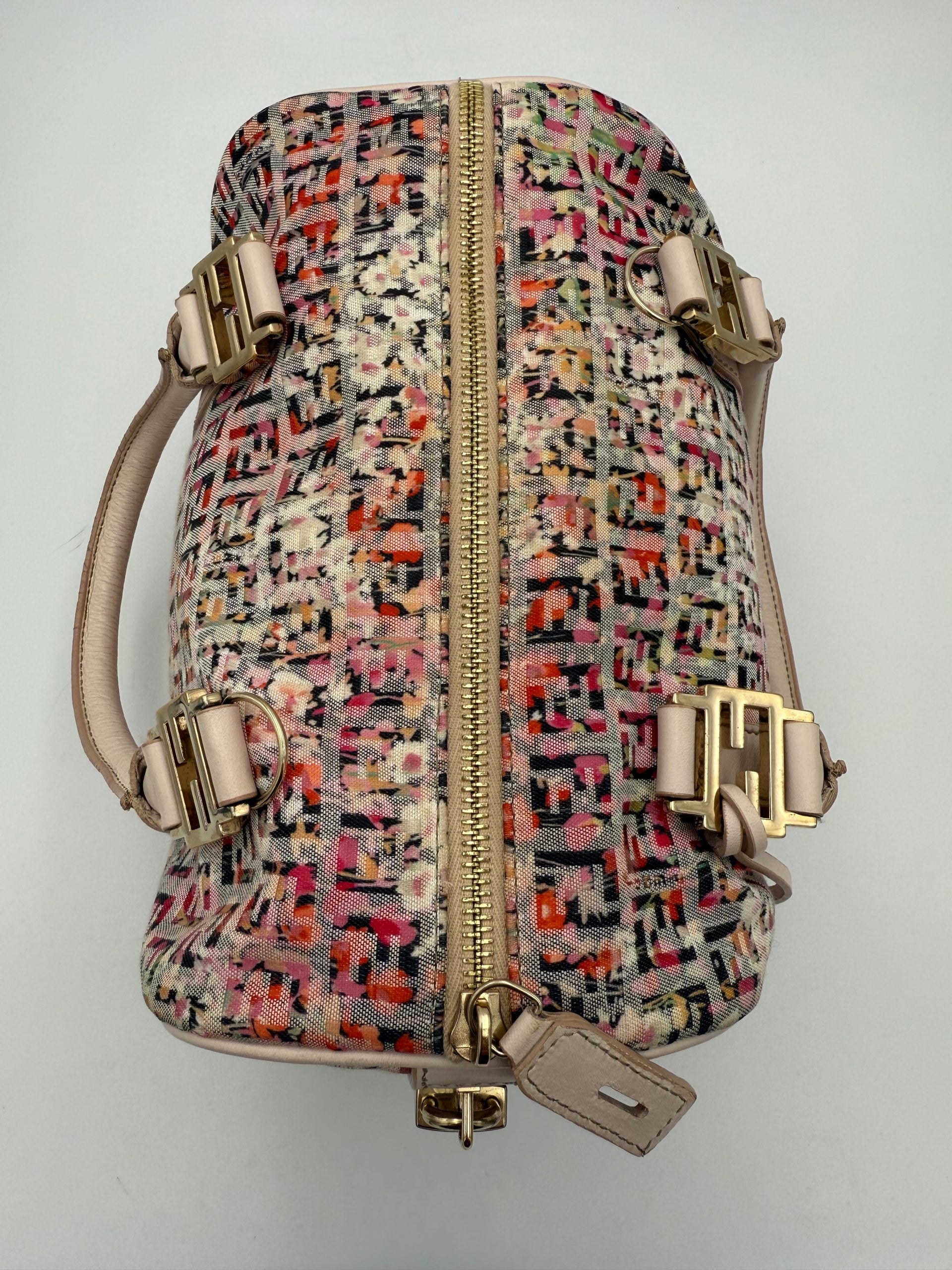Fendi FENDI FF Canvas Fiori Handbag