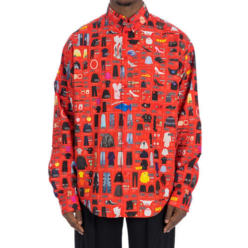 Balenciaga Mehrfarbiges Hemd mit Baumwollmuster