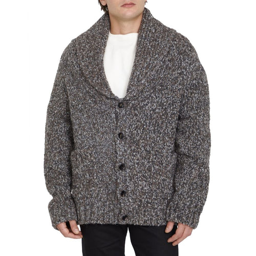 Bottega Veneta Cardigan aus grauer Alpaka-Leder