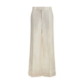 Brunello Cucinelli Beige Silk Casual Pants