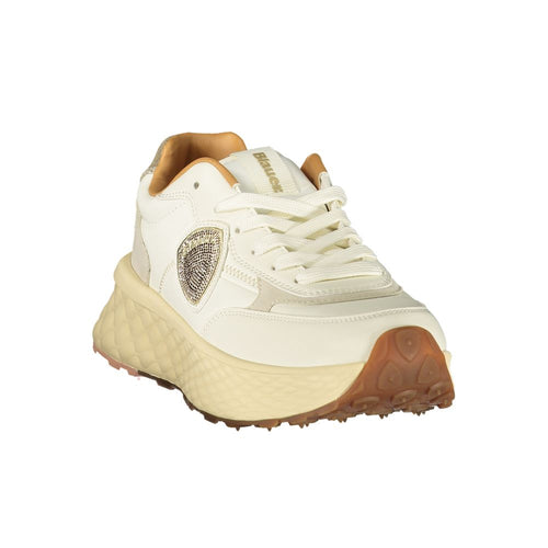 Blauer Beige Polyurethan Damen-Sneaker