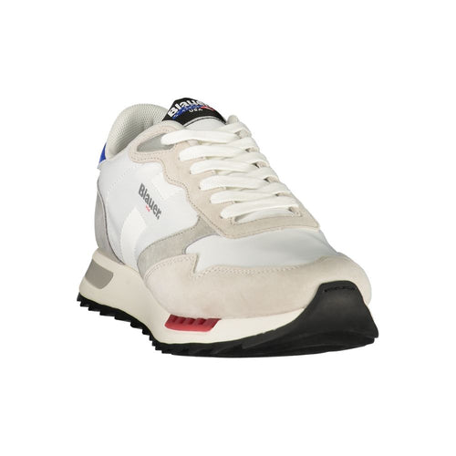 Blauer White Polyester Herren-Sneaker