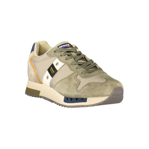 Blaue, grüne Polyester-Sportschuhe