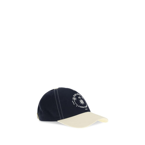 Balmain Blaue Baumwollcap (Baseballmütze)