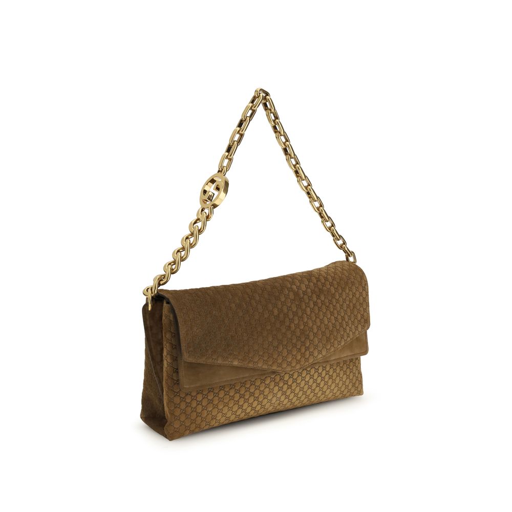 Gucci Beige Suede Leather Handbag