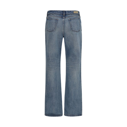 Alexander McQueen Blue Cotton Straight-Leg Jeans