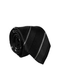 Dolce & Gabbana Black White Stripes 100% Silk Adjustable Men Necktie Tie