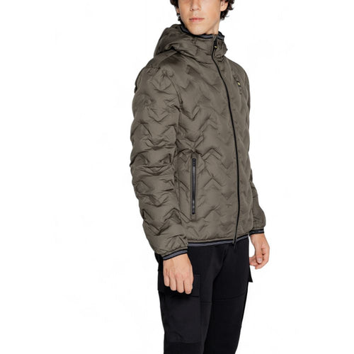 Blue Bicolor Polyethylene Full-Length Jacket